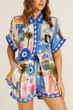 Vibrant Print Short Set