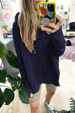Casual Button-Up Hoodie Sweatshirt