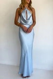 Elegant Draped Evening Gown