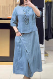 Half Sleeve Skirt Set for Everyday Comfort