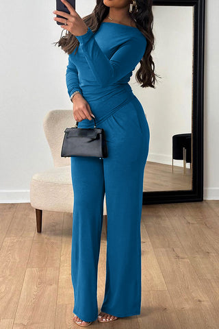 Elegant Long-Sleeve Pants Set
