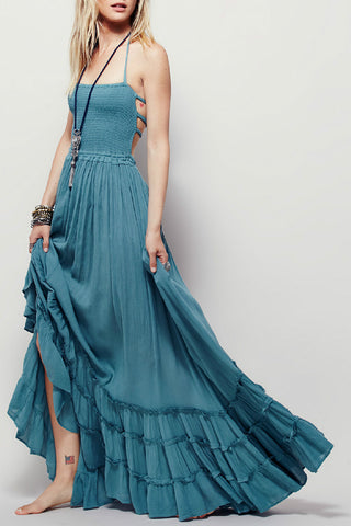 Flowy Maxi Dress with Tiered Skirt