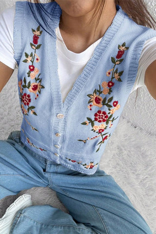 Floral Sweater Vest