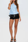 Halter Neck Sequin Tank Top