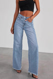 High-Waist Straight Leg Jeans