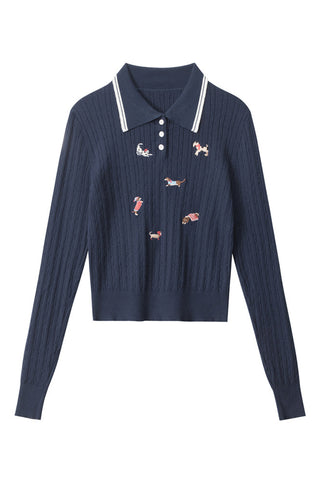 Playful Patterns Collar Polo Shirt