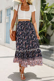 Floral Tiered Maxi Skirt