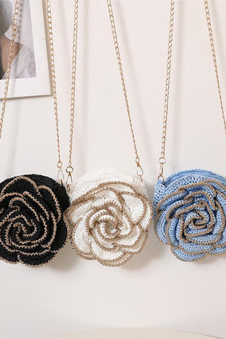 Floral Chain Crossbody Bag