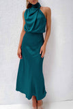 Elegant Halter-Neck Evening Gown
