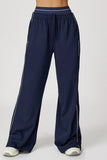 Wide-Leg Athletic Casual Pants