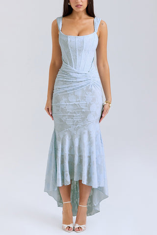 Ruched High-Low Casual Dress