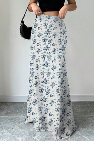 Floral Print Maxi Skirt