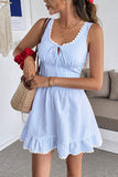 Ruffled Hem Casual Dress