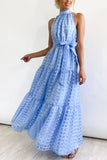 Halter Neck Casual Maxi Dress