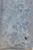 Floral Embellished Straight Leg Jeans