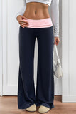 High-Waist Wide-Leg Casual Pants