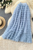 Layered Ruffle Maxi Skirt
