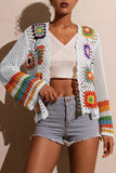 Vibrant Crochet Cardigan with Patterns