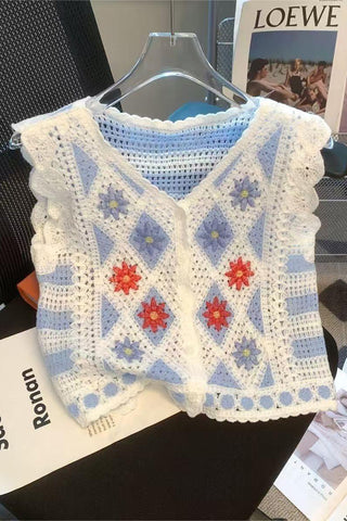 Crochet Patterned Tank Top