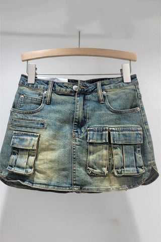 Pocket-Detail Mini Skirt