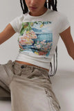 Scenic Print Fitted T-Shirt