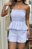 Strapless Ruffle Short Set