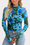 Long Sleeve Patterned Blouse