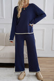 Trim-Accent Lounge Pants Set