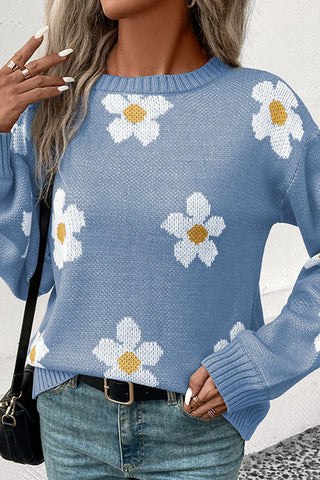 Floral Knit Sweater