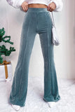 High-Waisted Flared-Leg Casual Pants