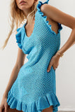 Ruffled Knit Casual Dress