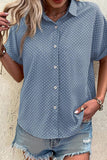Polka Dot Button-Up Blouse