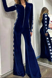 Star-Patterned Zip-Up Jumpsuit