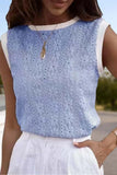 Sleeveless Eyelet Tank Top