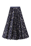Floral Pleated Maxi Skirt