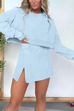 Cropped Hoodie and Skirt Set