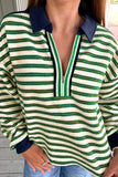 Striped Quarter-Zip Sweatshirt