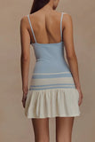 Striped Spaghetti Strap Casual Dress