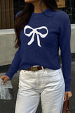 Bow-Accent Crewneck Sweater
