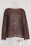 Simple Long-Sleeve Crewneck Tee