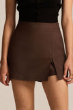 Sleek Front-Slit Mini Skirt