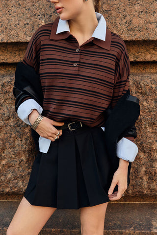 Striped Polo Long Sleeve Shirt