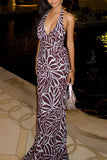 Halter-Neck Maxi Casual Dress