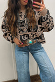 Graphic Pattern Pullover Sweater