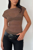 Leopard Print Cap Sleeve T-Shirt
