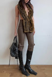 Plush Draped Vest