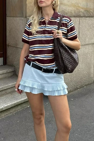 Classic Striped Polo Shirt