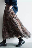 Boho Print Maxi Skirt