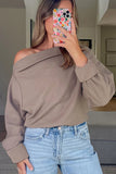 Off-Shoulder Casual Sweatshirt