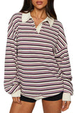 Striped Long Sleeve Polo Shirt